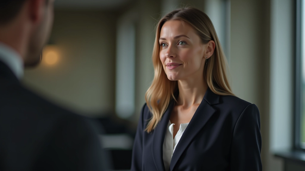 Žena prezentující se gestikulací, tichý moment před mluvením, expresivní tvář